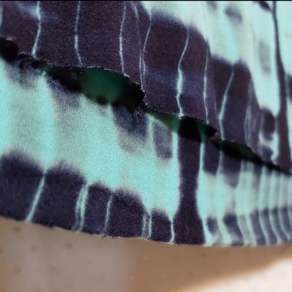 Chelsea & Theodore *Turquoise Tie Dye Top* Sz L* - Picture 5 of 7